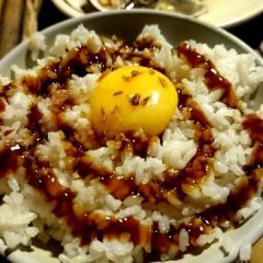 Tasty rice with pork oil