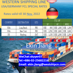 Shenzhen to USA & DE rates @ Western Shipping Group