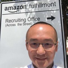 George Lau visiting Amazon Center