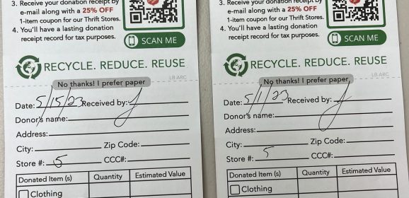 Donation to The Salvation Army