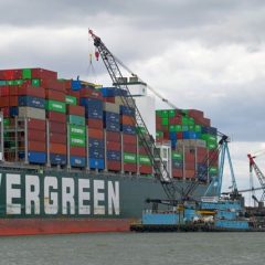 Photos: Containers Getting Unloaded For ‘Ever Forward’ Refloat Operation